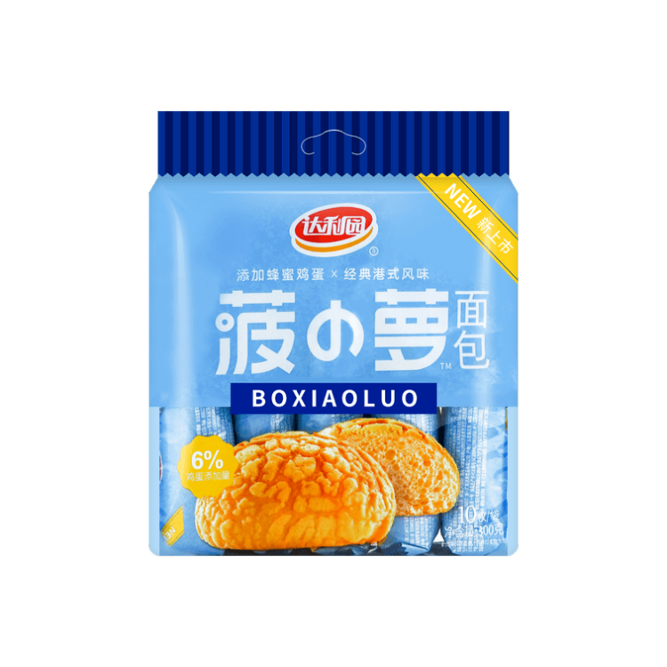 达利园菠小萝面包原味10枚300g - Oscart